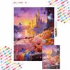 Diamond Painting 5D DIY Full Circle Diamond Painting Kit Home Bedroom Wall Decor Crafts Sleeping Aurora Fairy Castle Butterflies Roses