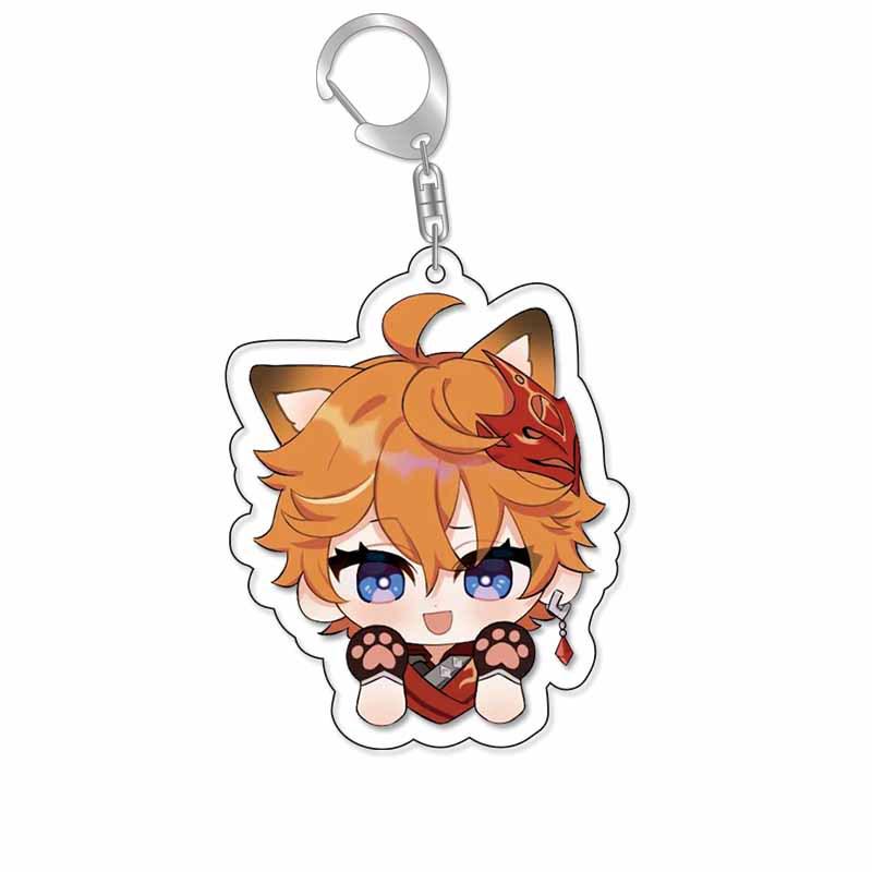 Acrylic Keychain Pendant: Kaveh, Nahida, Wanderer, Xiao, Furina, Scaramouche - Anime Big Mouth Wobbly Design