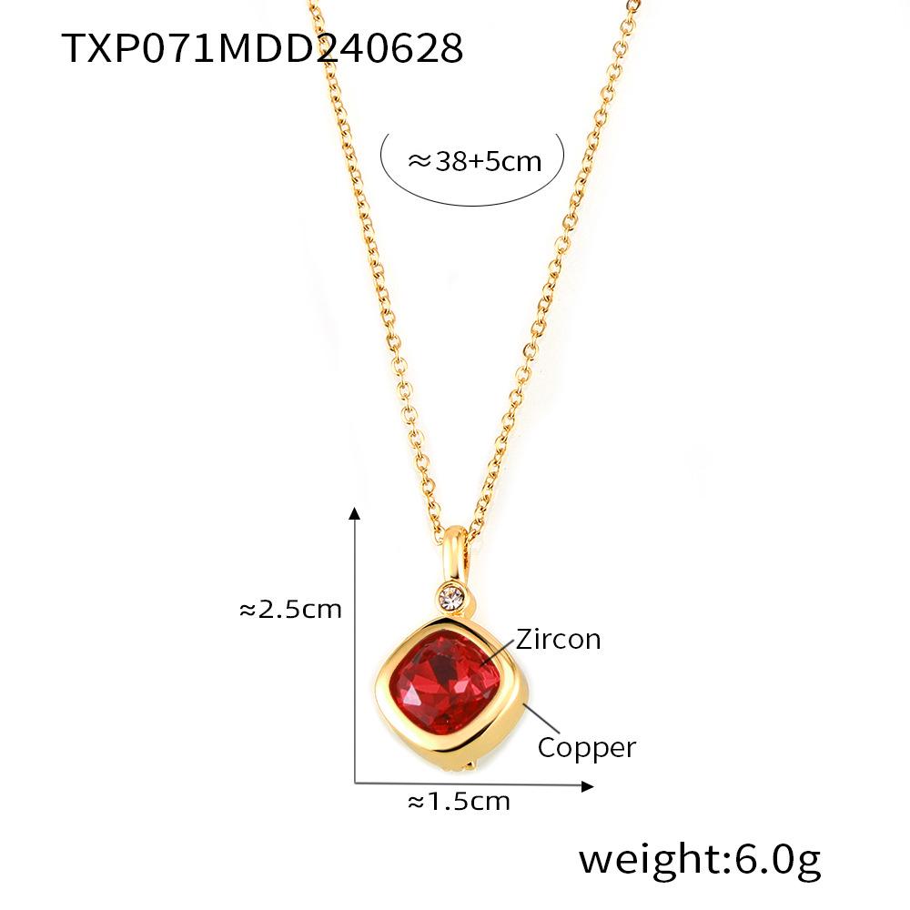 Chic Style Jewelry Set with Interchangeable Zircon - Unique Copper Design