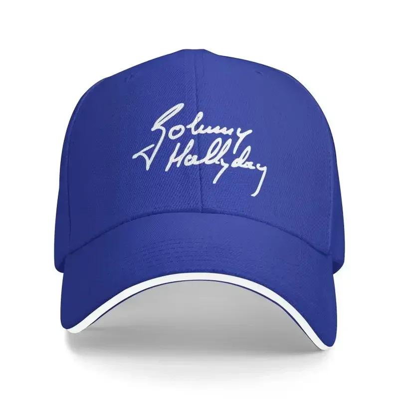 Custom French Rock Legend  Hallyday Baseball Cap for Men Women Breathable Dad Hat Streetwear