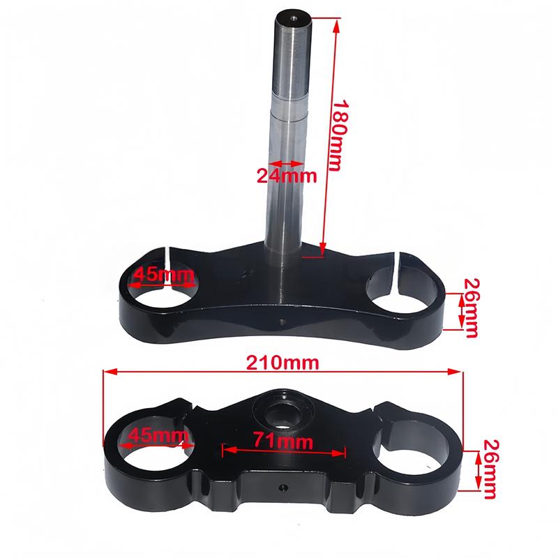 22mm Handlebar Riser Mount Kit CNC Aluminum Clamp Lifter Bracket for Inverted Fork KTM Honda CRF KLX Apollo Dirt Bike Off-road