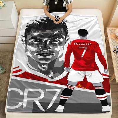 1PC CR7 Print Flannel Blanket, High Quality All Seasons, Home Decor, Warmth and Comfort, Perfect for Christmas Gifts