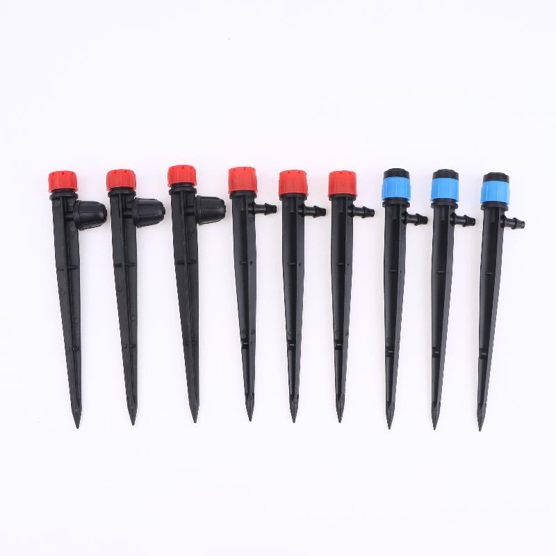 New 50Pcs Drip For 1/4" Drip Irrigation Tubing Adjustable 360° Adjustable Water Flow Drippers Garden Irrigation Drippers