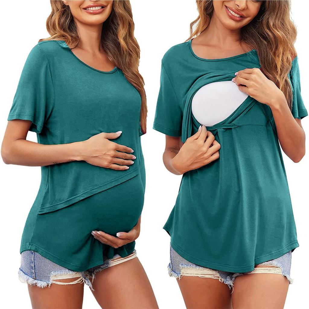 Frauen Schwangere Mutterschaft Stillen Top T-Shirt Bluse