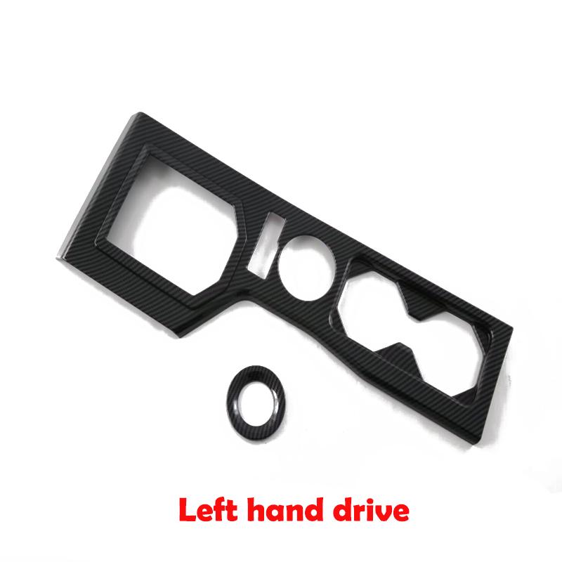 L/RHD For Mitsubishi Triton L200 2024 2025 Carbon Center Control Gear Shift Front Water Cup Holder Cover Interior Accessories