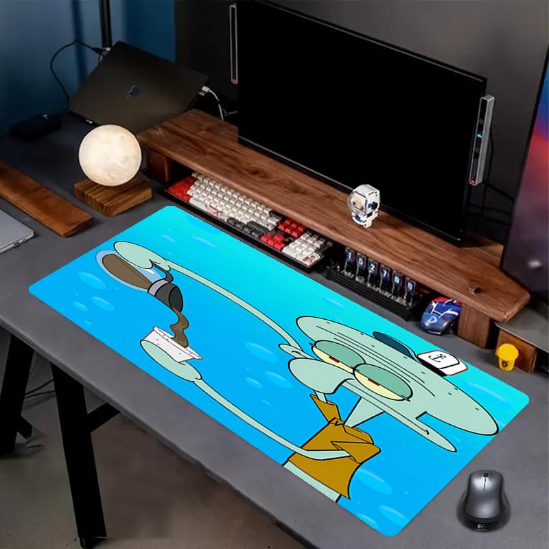 SpongeBob Theme Mouse Pad, Non Slip Rubber Base, Multifunctional Office & Home Decor, Perfect for Workspace Personalization.