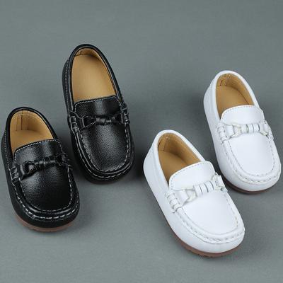 Moda Cuero Genuino Lujo Mocasines para Niños Bebé Niñitos Niñas Mocasines Zapatos Planos Casuales para Barco de Niños Zapatos de Boda Otoño