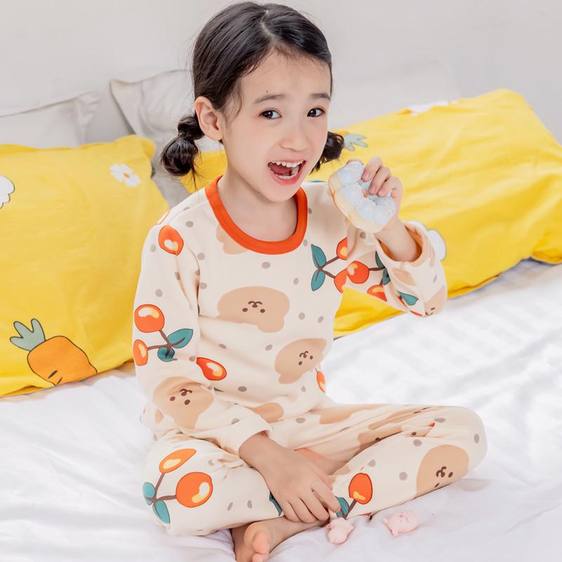 Sada dětského plyšového termoprádla - Chlapecký a dívčí teplý podzimní/zimní dvoudílný oblek