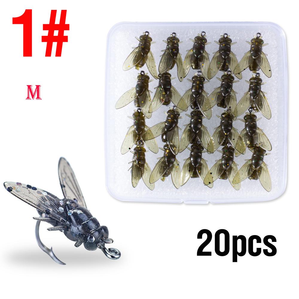 20 pezzi Esca Bionica per Pesca a Mosca Esca da Pesca a Mosca per Trota Esca Swim Baits Attrezzatura da Pesca Pesca in Torrente Pesca alla Trota