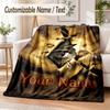 Jeepers Creepers The Creeper Custom Name Flannel Throw Blanket Soft Warm for Sofa Bed Indoor Home Use