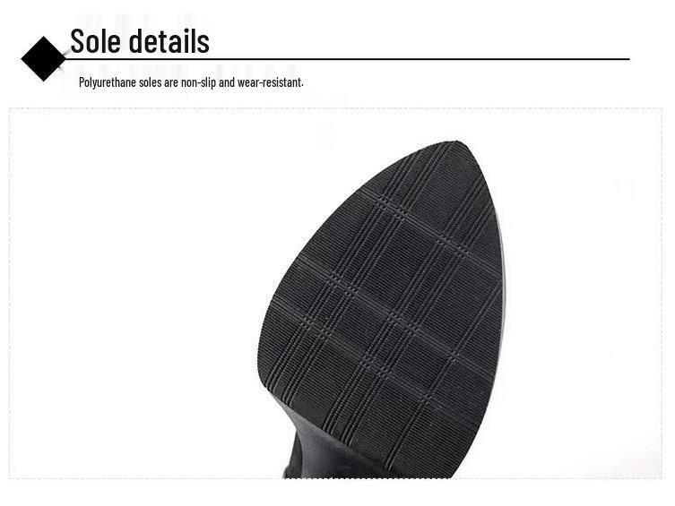 Women's High-Heel Platform Stretch Boots: Autumn/Winter Fashion, Ankle-Length, Thick Sole, Spliced Design.