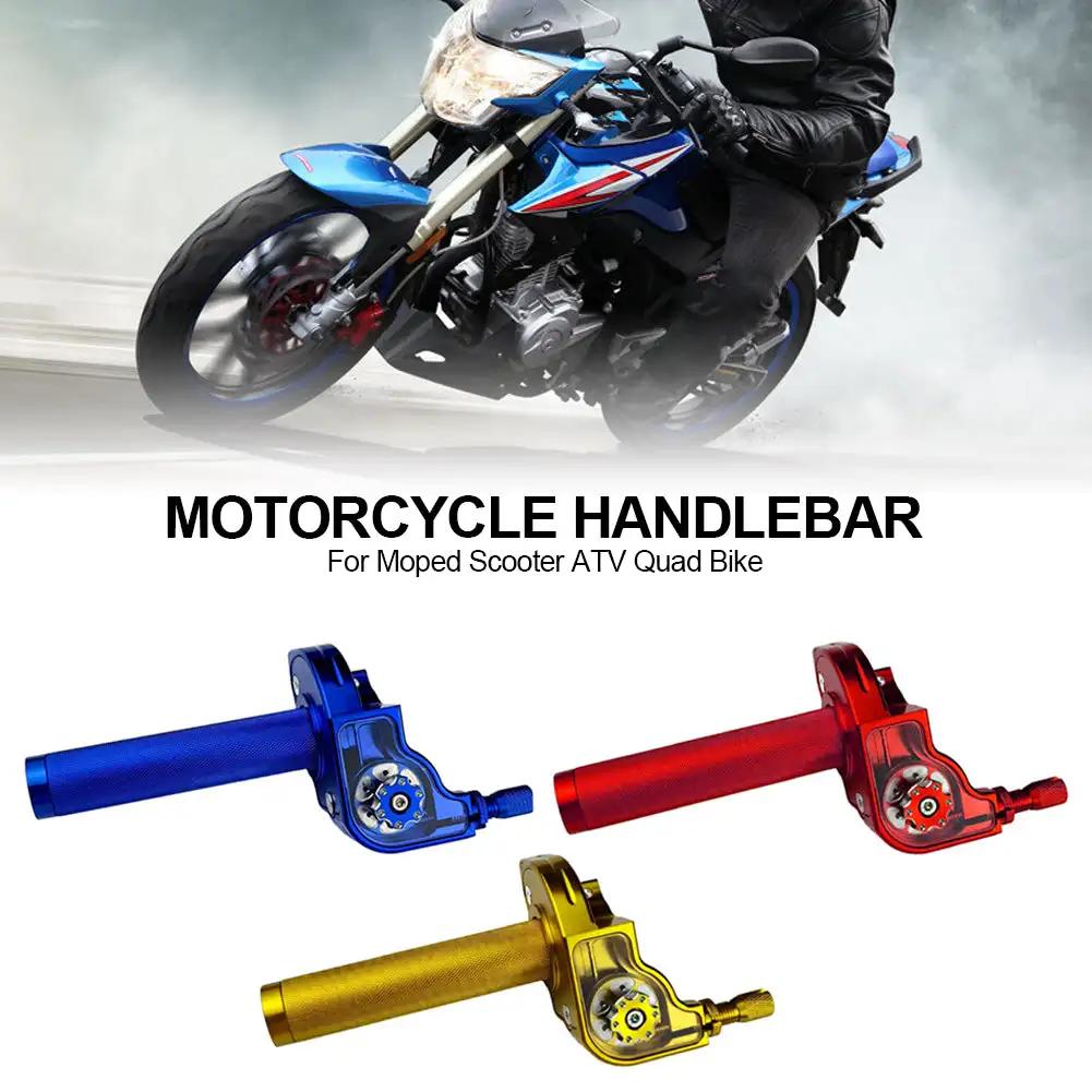 7/8" Throttle Grip Twist Quick Action Gas Throttle Settle With Cable For 50cc 125cc 150cc M10*1.5 Motorcycle Moped Scooter Bike