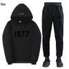 ESSENTIALS Double Line High Street Fleece Hoodie Set 1977 Trendy Casual Loose Fit.