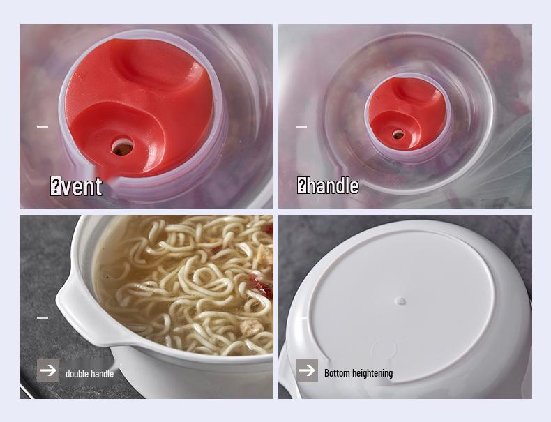 Microwave-Safe Steamer Bowl with Lid for Rice and Lunches