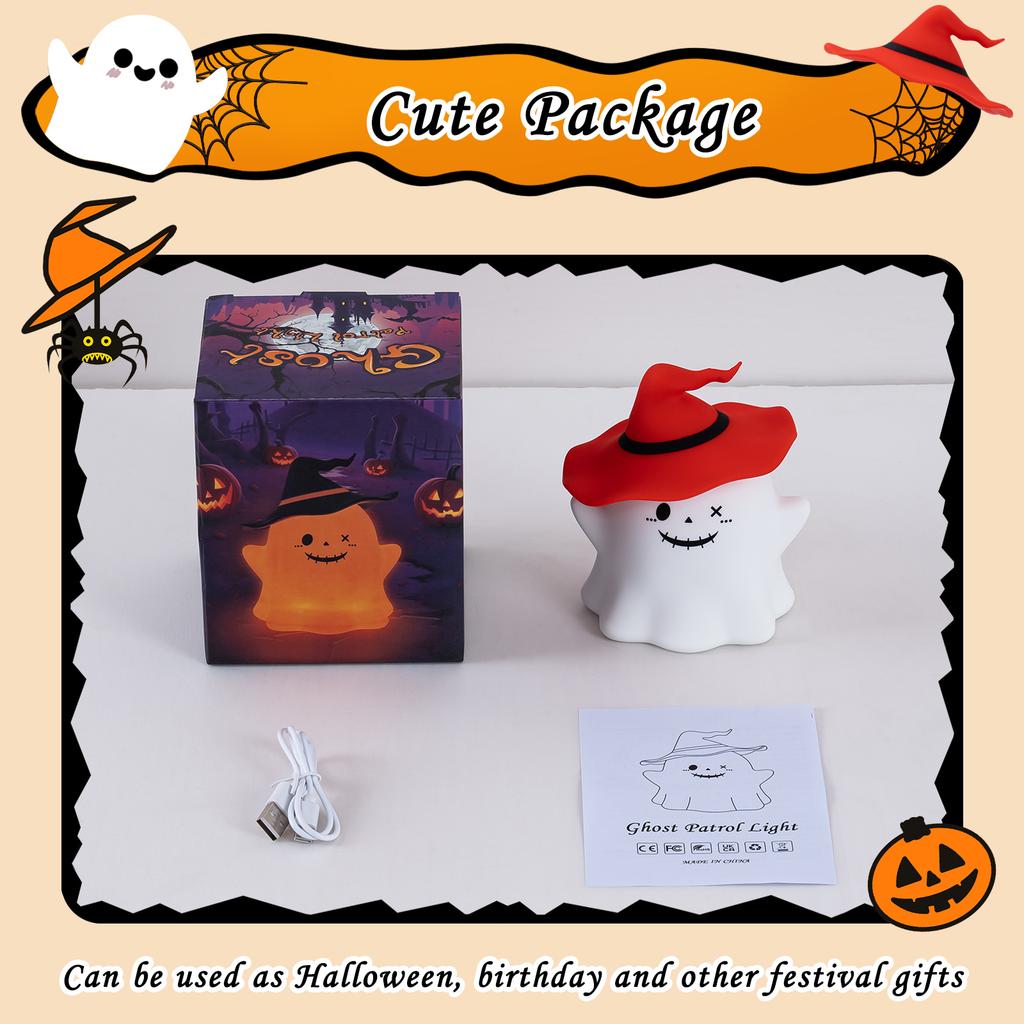 New Arrival Dimmable Halloween Night Light Rechargeable Children Party Holiday Gift Interior Decoration Accessories Quality ABS