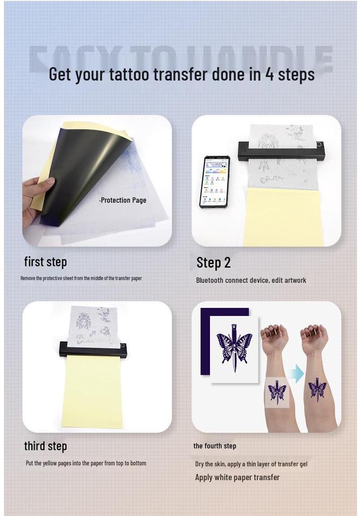 Wireless Portable Inkless A4 Printer for Home, Student, and Office