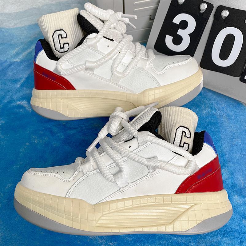 New couple thick heightening shoes sports and leisure pair of shoe rope design bread shoes