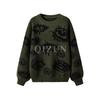 3D Print Loose Street Style Color Block Pullover Sweater for Autumn/Winter