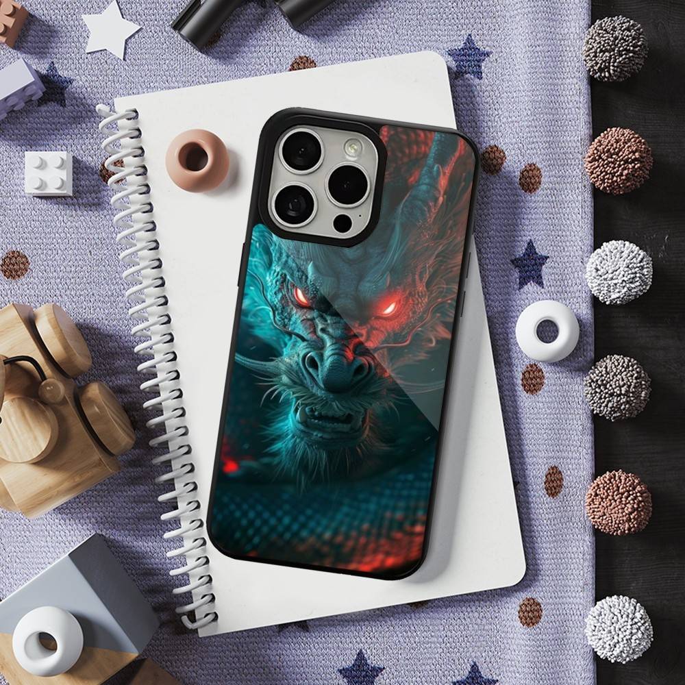 Animal Dragon Ferocious For iPhone 16,14,13,15,11,12,17,Plus,Mini, Pro,For Magsafe,Max,Magnetic Wireless Charging Case