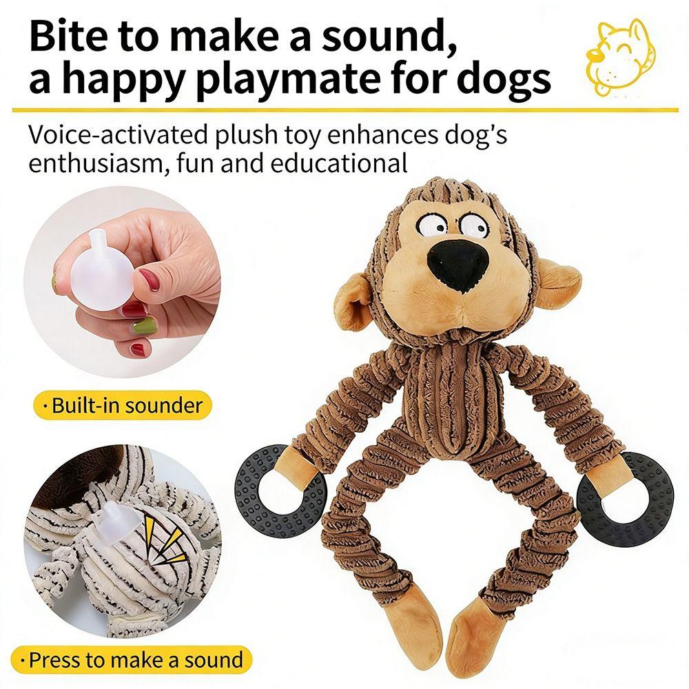 25cm Fun Sounding Doll Dogs Toy Tooth Cleaning Cute Pet Companion Toy Soft Interactive Cats Toy
