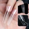 Clear Nail Extensions for Women Professional Long Transparent Acrylic Tips with Measuring Scale Full Cover False Nail