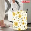 Collapsible Laundry Basket Large Round Waterproof Fabric Hamper Dirty Clothes Storage Bin Toy Organizer with Handles