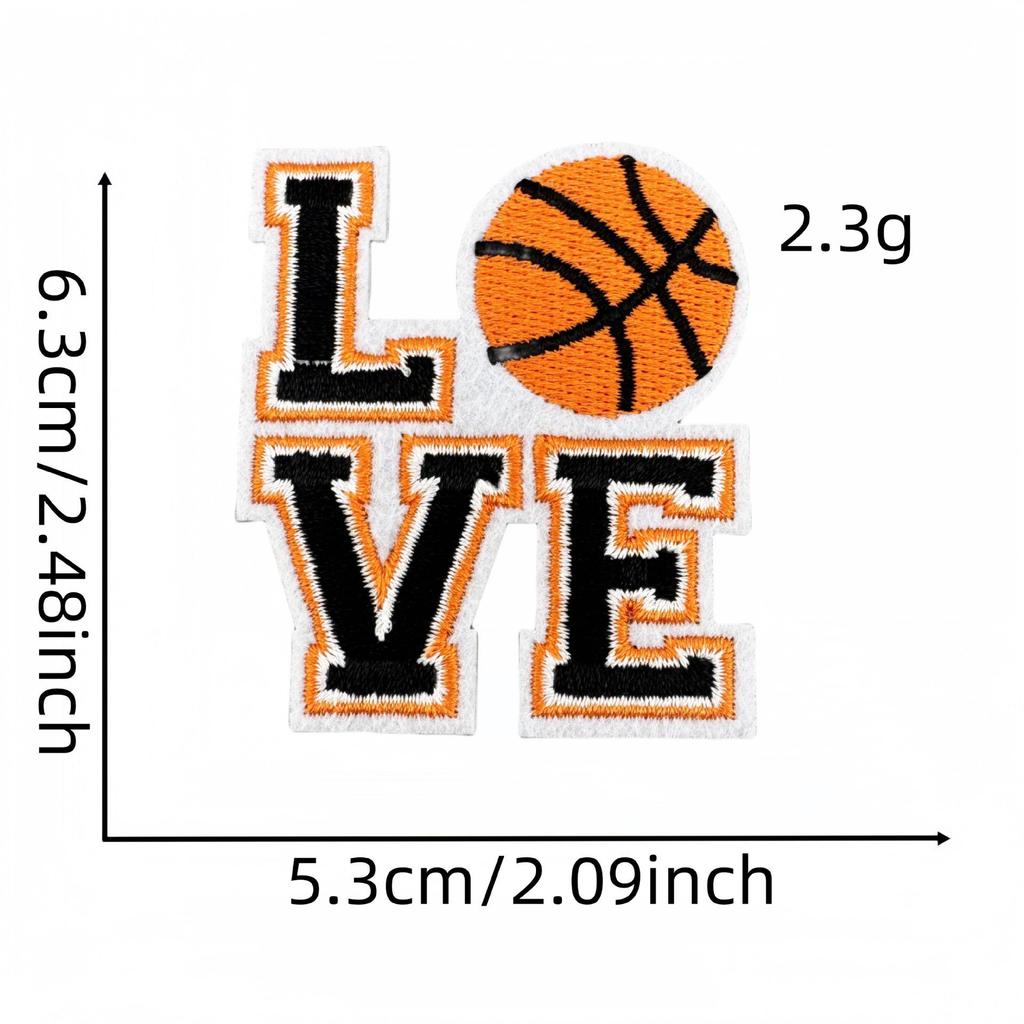 Sports Cartoon Basketball Embroidered Patch - Clothing Accessory Label