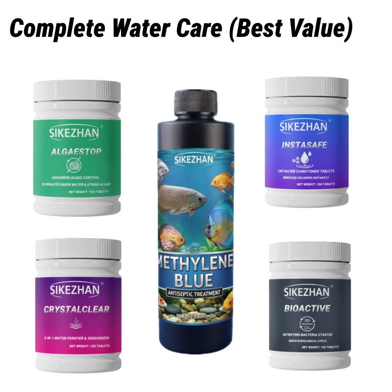 SIKEZHAN Aquarium Water Treatment Tablets Algae Remover Methylene Blue Nitrifying Bacteria Fish Tank Clarifier Conditioner Set