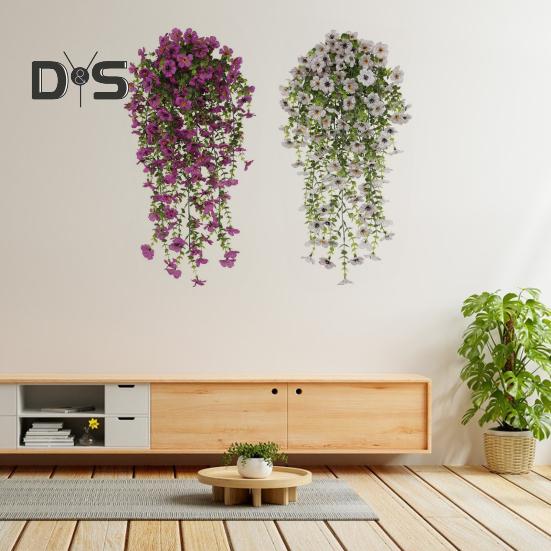 Εξωτερικά Κρεμαστά Λουλούδια Ανθεκτικά στην Υπεριώδη Ακτινοβολία Τεχνητά Λουλούδια Μπουκέτο Ψεύτικα Λουλούδια Κληματαριάς για Όλες τις Εποχές για Παράθυρο Κήπο Βεράντα Διακόσμηση Γάμου