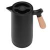 1L Thermal Coffee Carafe 12h Insulation Olecranon Water Outlet Thermal Bottle with Wooden Handle
