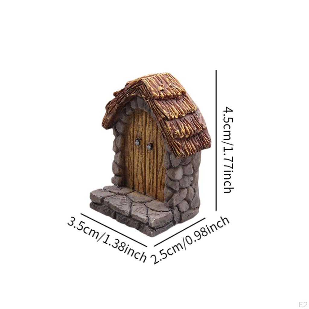 Porte de Jardin Enchanté Résine Miniature Décor d'Entrée Accessoire de Pays des Fées pour Extérieur