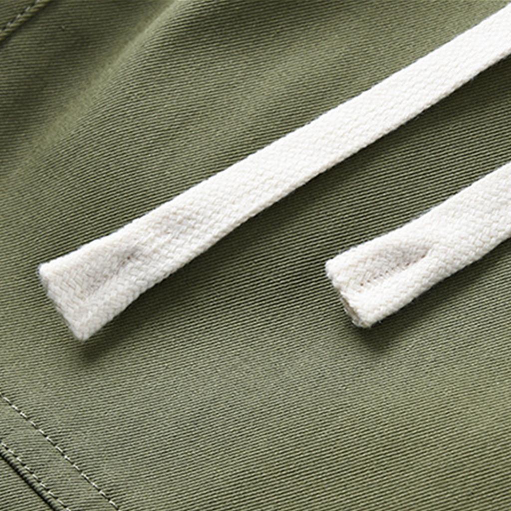 Men's Solid Color Overalls Loose Fitting Drawstring Pants Trendy Multi Pocket Casual Pants
