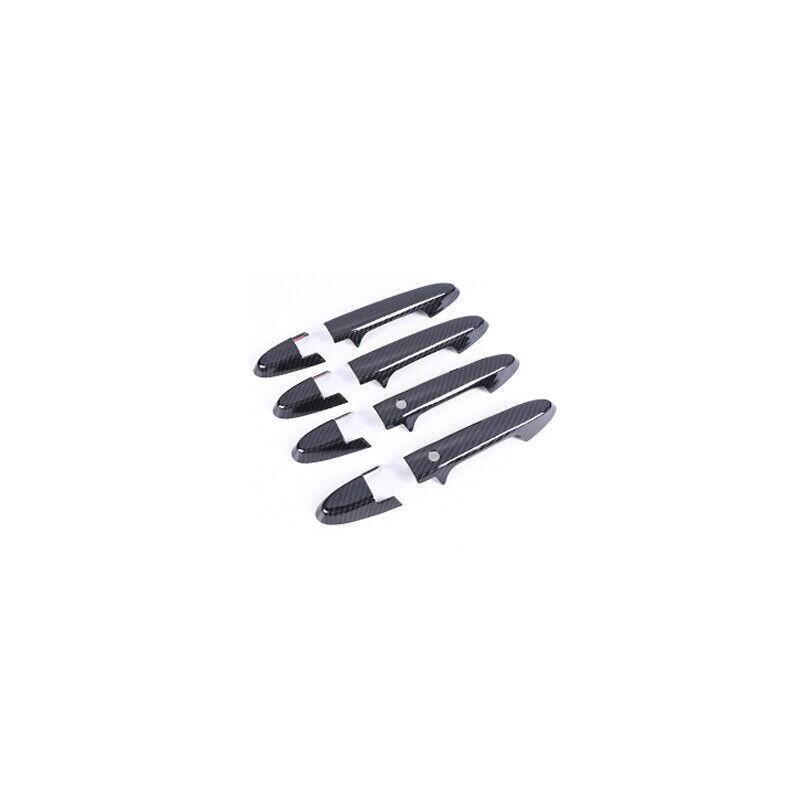 For Honda Fit Jazz GK5 2014-20 Carbon Fiber Exterior Door Handle Cover Trim 8pcs
