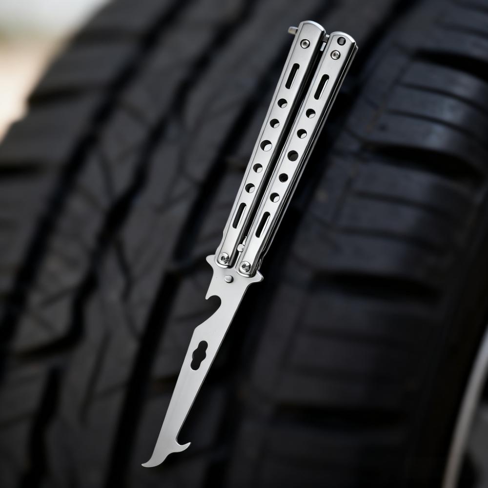 

Складаний гачок для чищення шин автомобіля з нержавіючої сталі, гачок для виймання каміння, інструменти для збору каміння з автомобіля білий