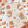 4 Pcs/bag Waterproof Cartoon Capybara Sticker Creative Hand Tent Sticker Set  Diary