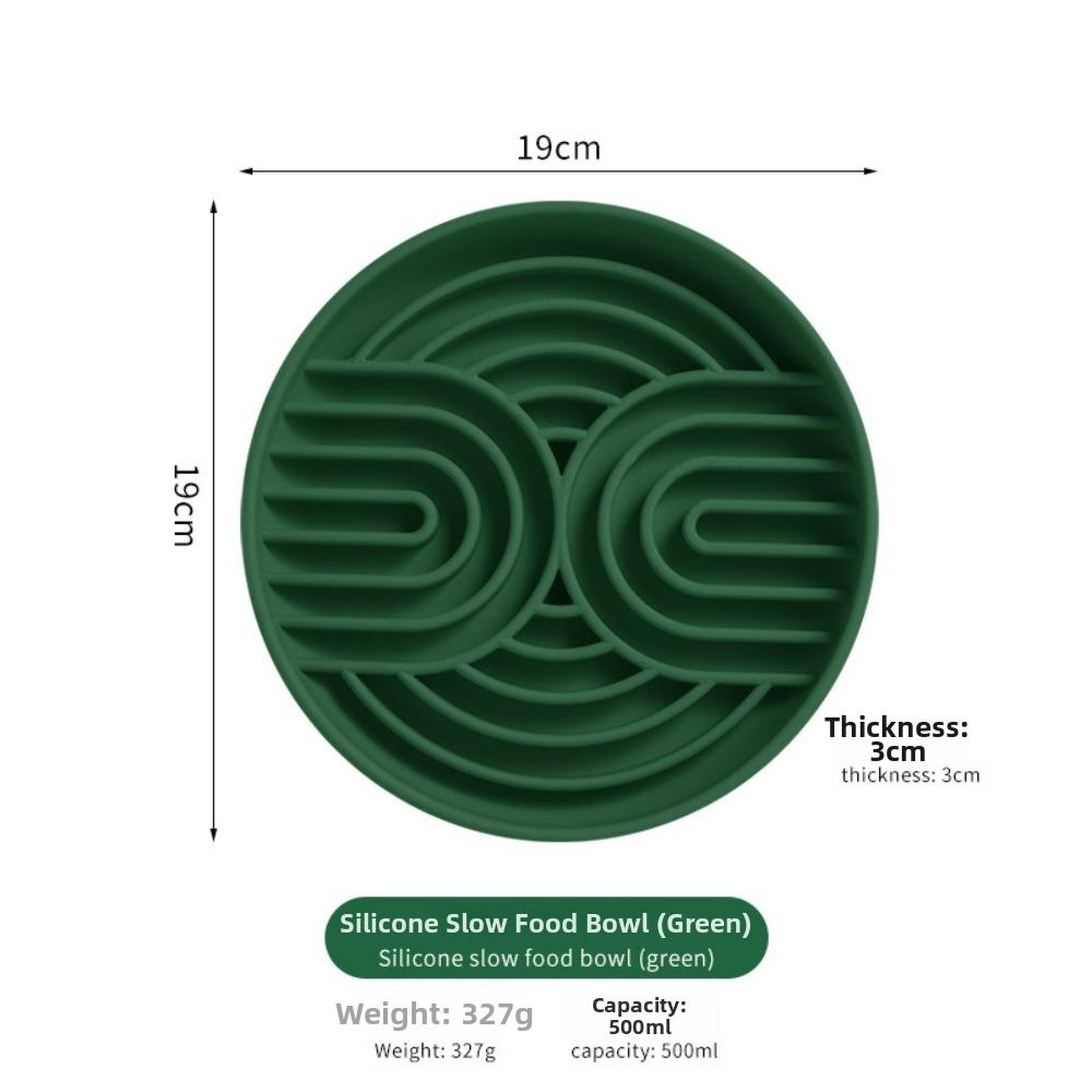 Silicone Slow Feeder Anti-Choking Anti-Gulping Pet Slow Feeder Bowl Non-Slip Eco-Friendly Slower Food Feeding Dishes