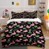 Tropical Flamingo Paradise Carnival Bedding Sets Duvet Covers Pillowcases(1* Duvet Cover 2* Pillowcases Without Duvet Insert)