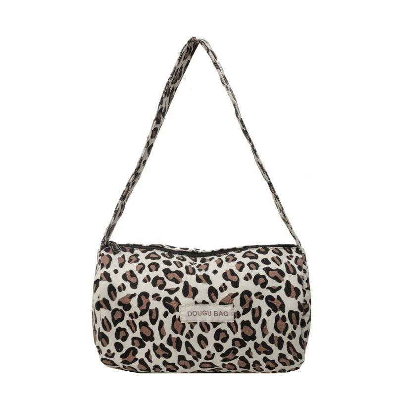 Leopard Pattern High Quality Women's Shoulder Bags Zipper Trendy Handbags Versatile  Casual