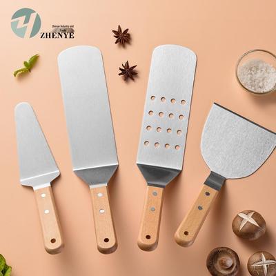 Stainless Steel Teppanyaki Spatula & Scraper Blade for Stir-fry and Jianbing