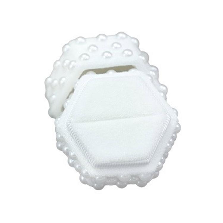 Velutum Crafted Jewelry Storage Box with Pearls Adornments Unique Hexagonal Designs and Flannel Lined for Items белый