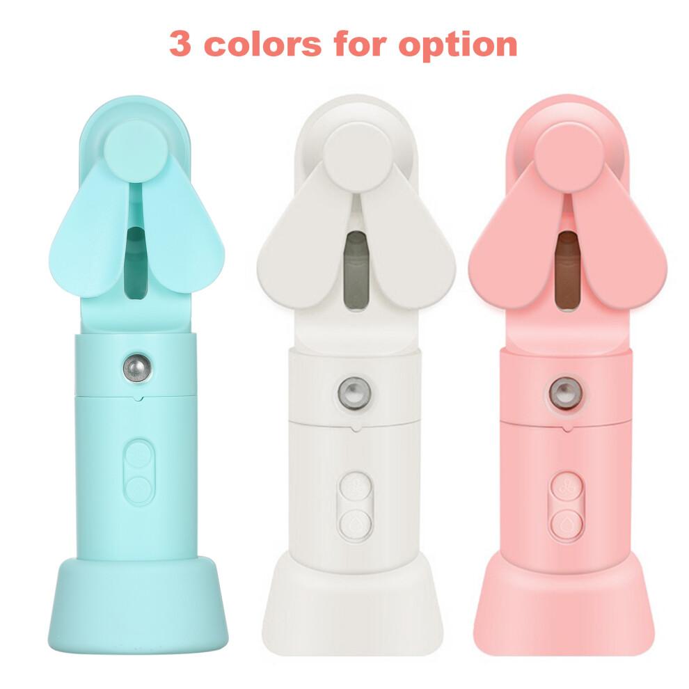 Foldable Handheld Fan, Mini Travel Fan with Fine Spray Mist and Low Noise Operation, Rechargeable Personal Fan for Women Men Office Outdoor Use