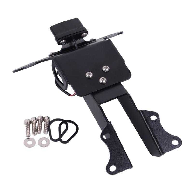 Universal Motorcycle License Plate Mounting Kit Short Tail Design Enhanced Stability Stainless Steel Easy Installation