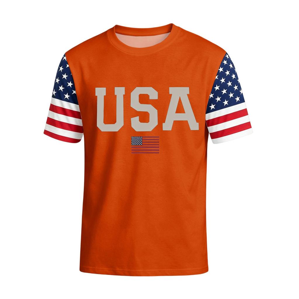 Camiseta casual para hombre con cuello redondo, ligera, transpirable y de manga corta