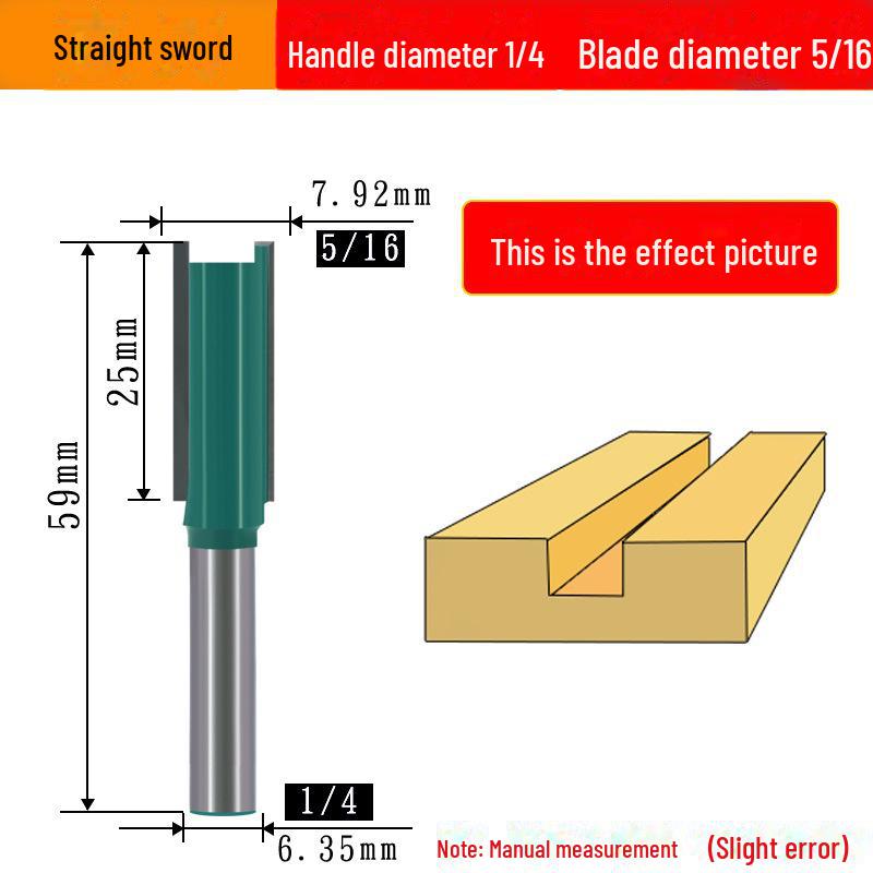 1/4" Bearing Woodworking Milling Cutter Set: Trimming, Engraving, V-Shaped, Straight, & Round Bottom Knives
