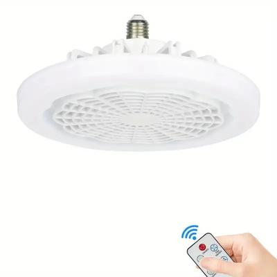 Deckenventilatoren mit Fernbedienung und Licht, LED-Lampenventilator, E27-Konvertersockel, intelligente, leise Deckenventilatoren für Schlafzimmer und Wohnzimmer