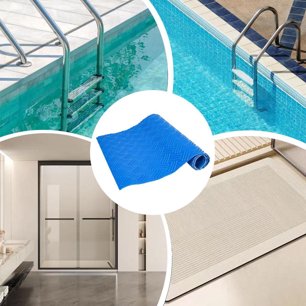 Swimming Pool Ladder Mat Anti-Slip Cuttable Protective Pads for Safety Surfaces Kitchen Bathroom Outdoor Protection