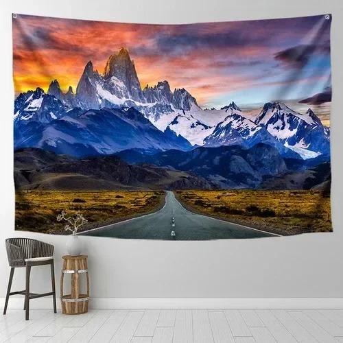 Starry Sky Snow Mountain Background Wall Decoration Tapestry Home Living Room Tapestry