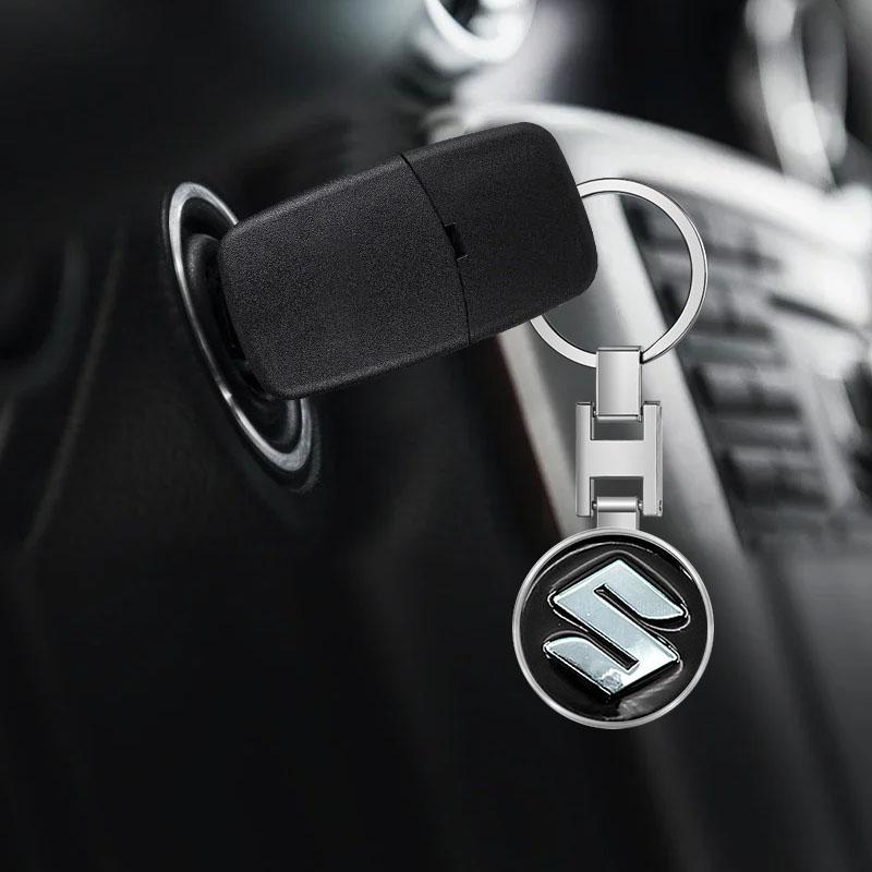 Car Keychain Car Emblem Gift with Key Ring Auto Accessories for Suzuki Grand Vitara ALTO Ciaz IGNIS Jimny Samurai XL-7