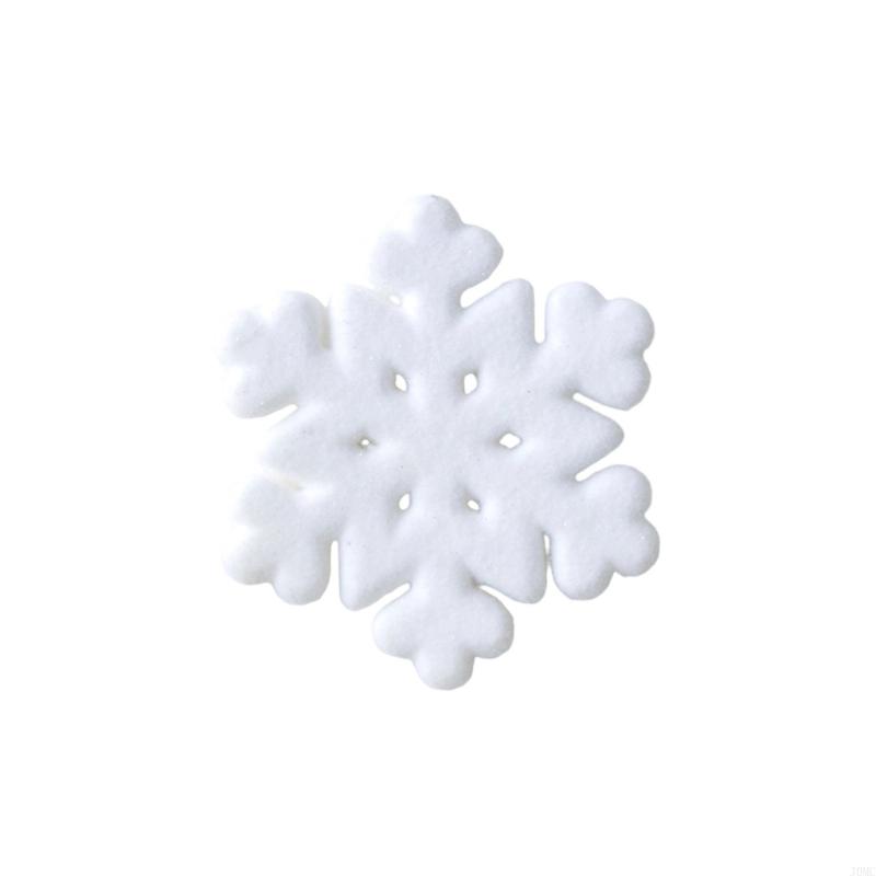 Premium Fuzzy-Coated Snow Crystalloid Ornament For Celebratory Adornment Durable Celebratory Tree J0MC