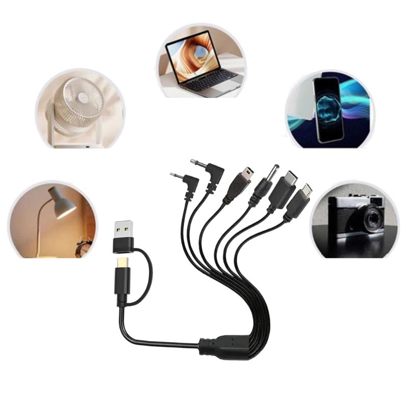 Universal Charges Cord Fast Charging Cable Small 23 Length Cm Multiple Device Charging Solution for Multiple Devices